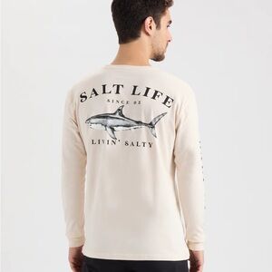 Salt Life Men's Beige Long Sleeve Tee